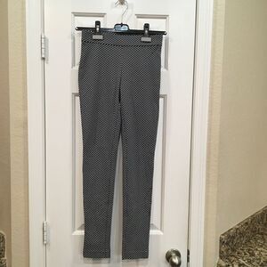 Theory Black and White Strechy Pants